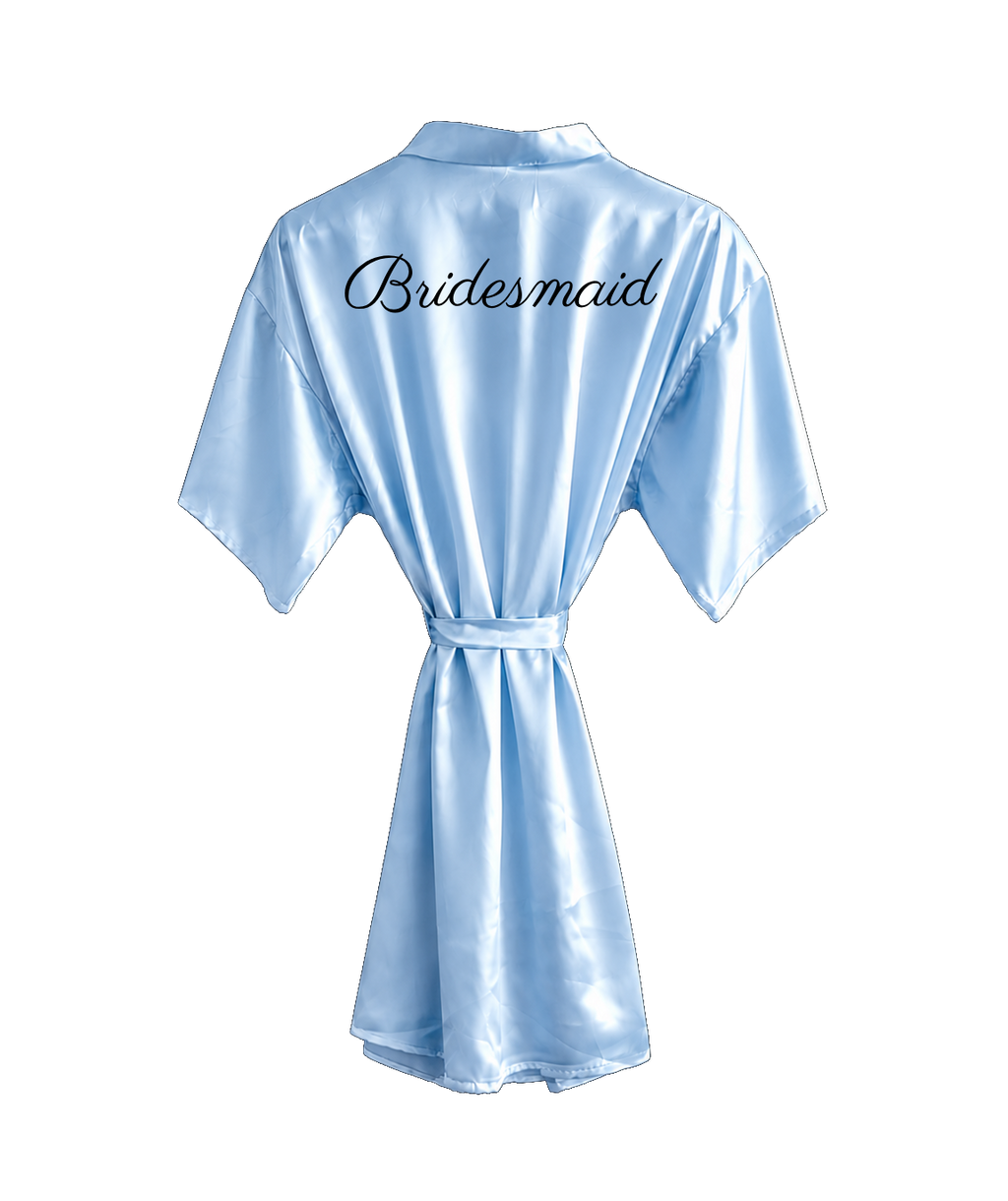 White Satin Robe - Hummingbird