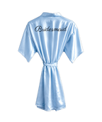 White Satin Robe - Hummingbird
