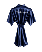 White Satin Robe - Hummingbird