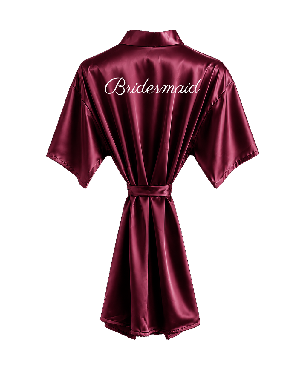 White Satin Robe - Hummingbird