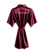 White Satin Robe - Hummingbird
