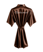 White Satin Robe - Hummingbird