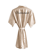 White Satin Robe - Hummingbird