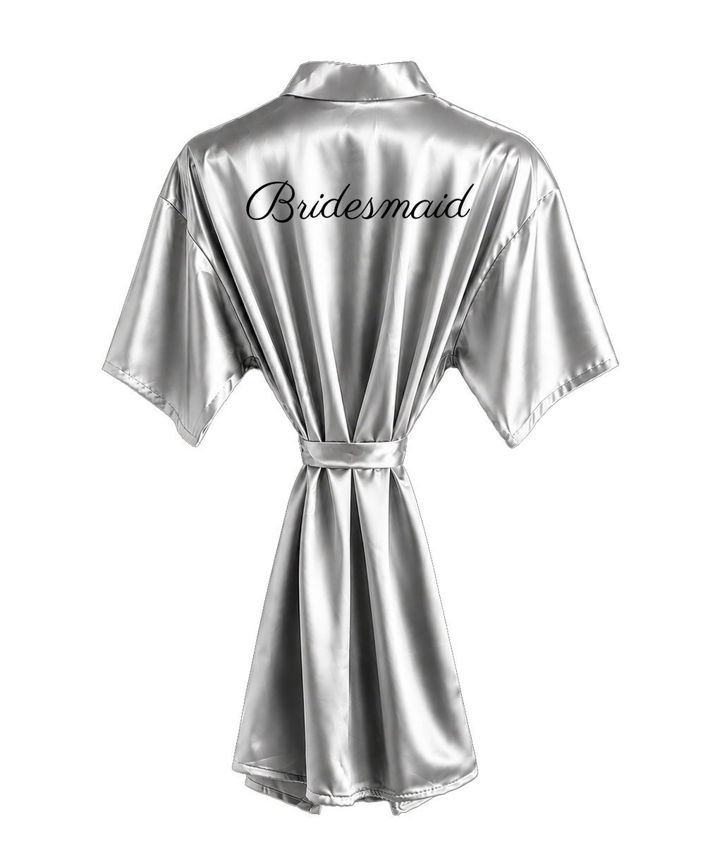 White Satin Robe - Hummingbird