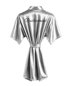 White Satin Robe - Hummingbird