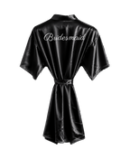 White Satin Robe - Hummingbird
