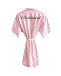 White Satin Robe - Hummingbird