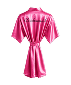 White Satin Robe - Hummingbird