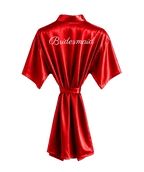 White Satin Robe - Hummingbird