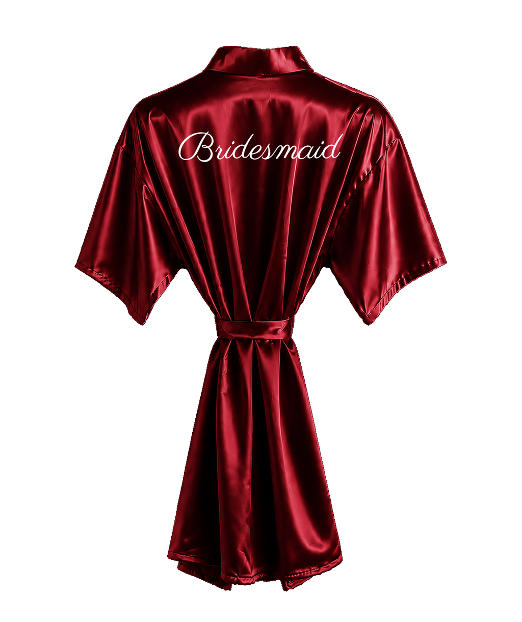 White Satin Robe - Hummingbird