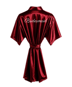 White Satin Robe - Hummingbird