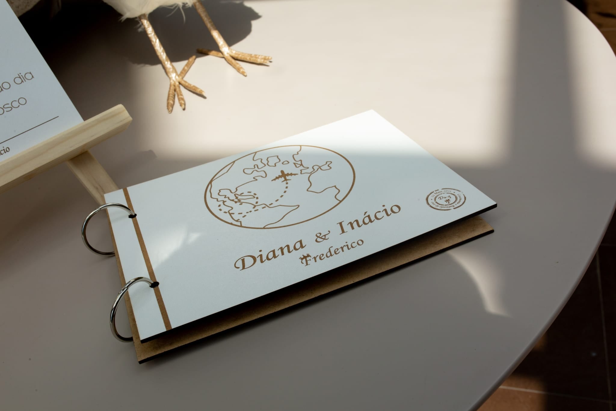 Livro de Honra Personalizado A5 em MDF Branco